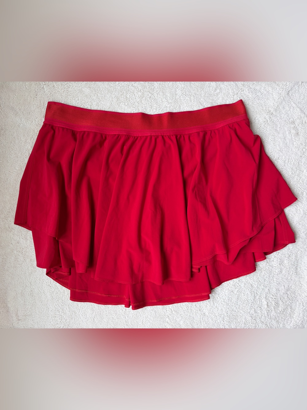 Lululemon Court Rival High Rise Skirt Tall Dark Red Women Size 20